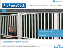 Tablet Screenshot of profencedeck.com